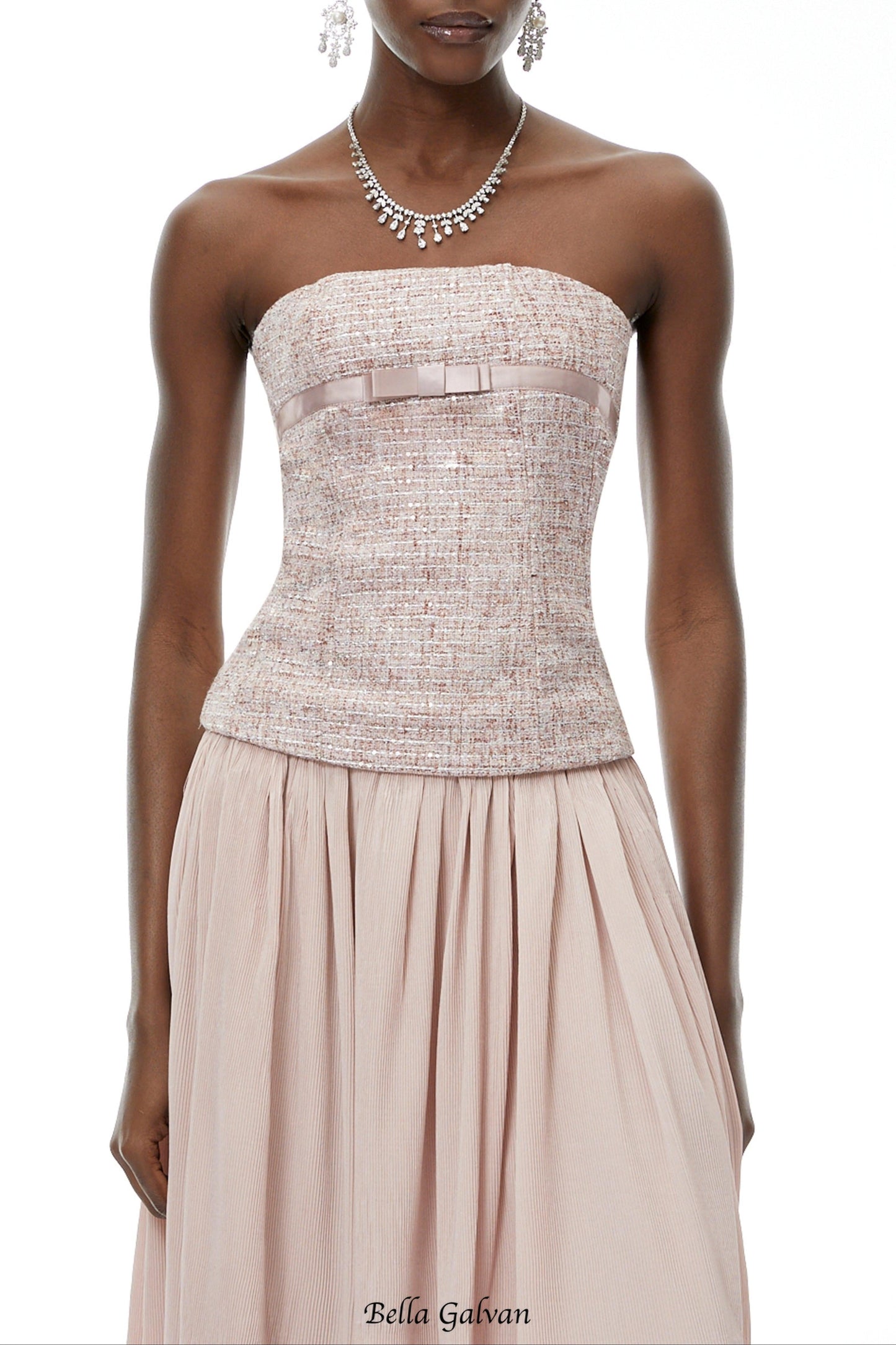 yvonne Off Shoulder Ruched Maxi Dress in pink