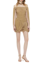 Flowering Girl Women Zhuria Off Shoulder Draped Mini Dress - Khaki