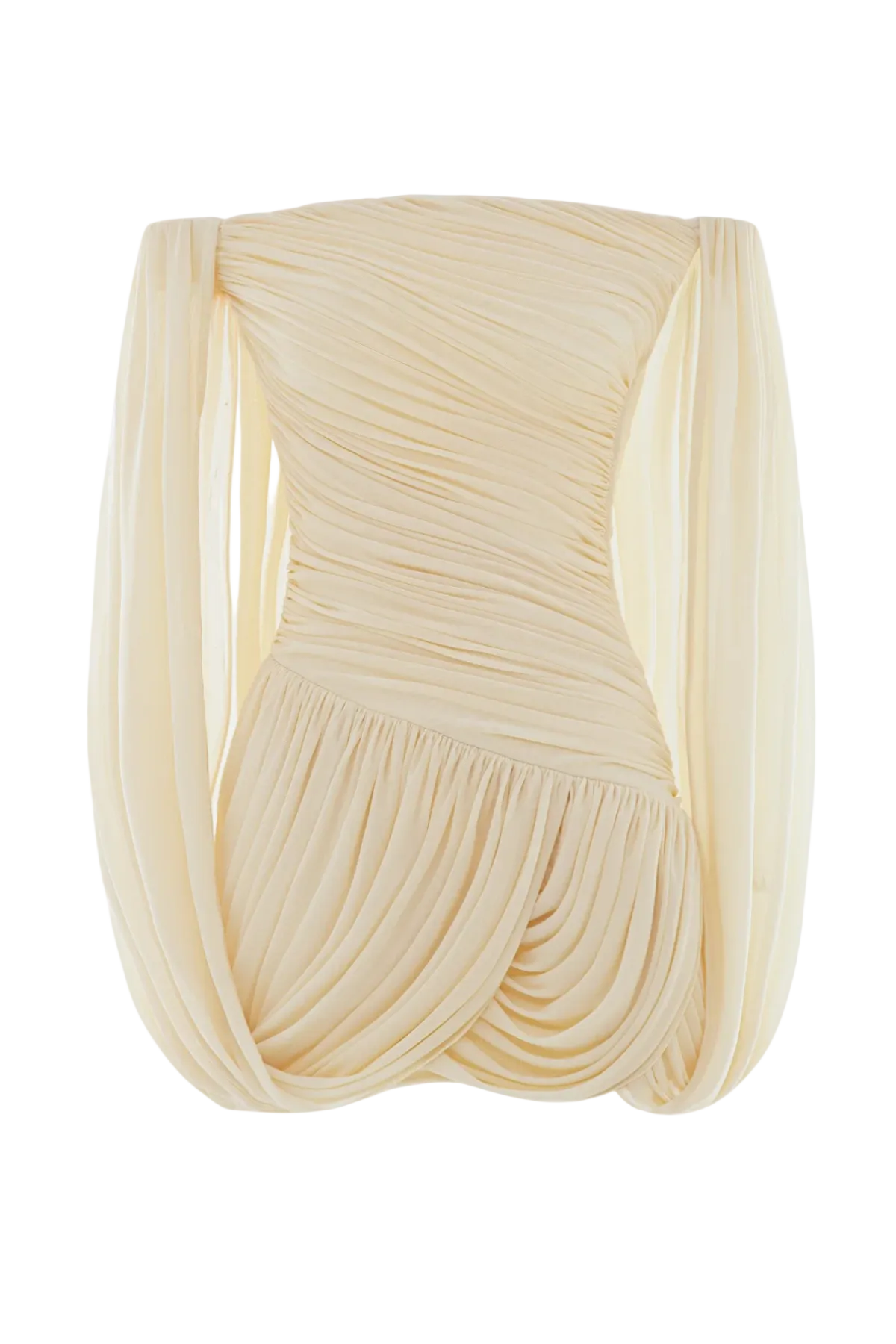 Flowering Girl Women Zhuria Off Shoulder Draped Mini Dress - Yellow