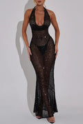 Flowering Girl Women Zora Sequins Crochet Maxi Dress