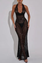 Flowering Girl Women Zora Sequins Crochet Maxi Dress