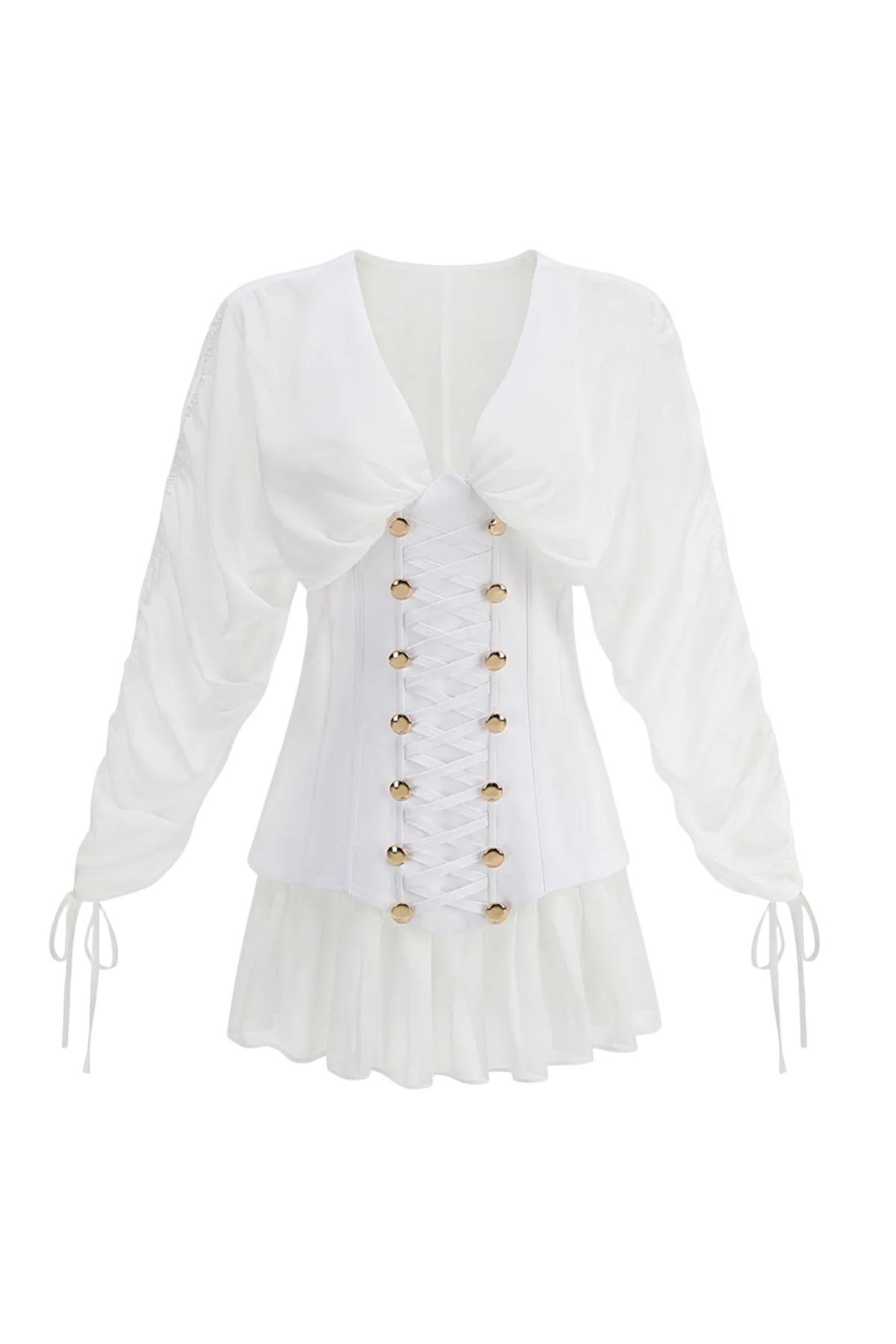 Zorion Corset Mesh Mini Dress