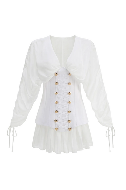 Zorion Corset Mesh Mini Dress