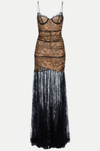 Flowering Girl Women Zsuza Lace Slit Maxi Dress
