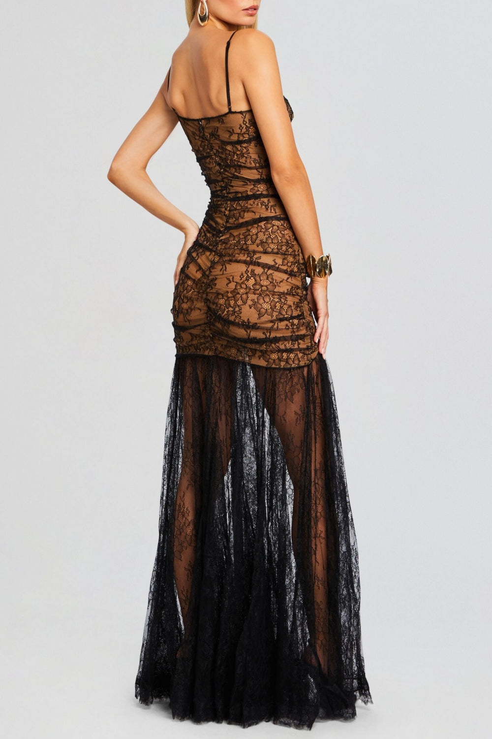 Flowering Girl Women Zsuza Lace Slit Maxi Dress