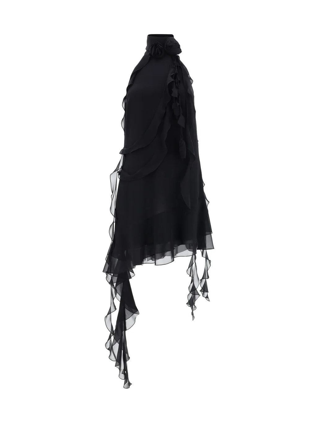 Flowering Girl Women Lennoa Ruffled Halter Mini Dress - Black