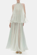 Flowering Girl Women Belinda Mint Pleated Tulle Sleeveless Maxi Dress