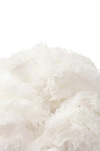sherry Flower strapless puffy mini dress in white