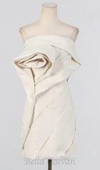 Flowering Girl Women Alisa strapless flower mini dress in apricot