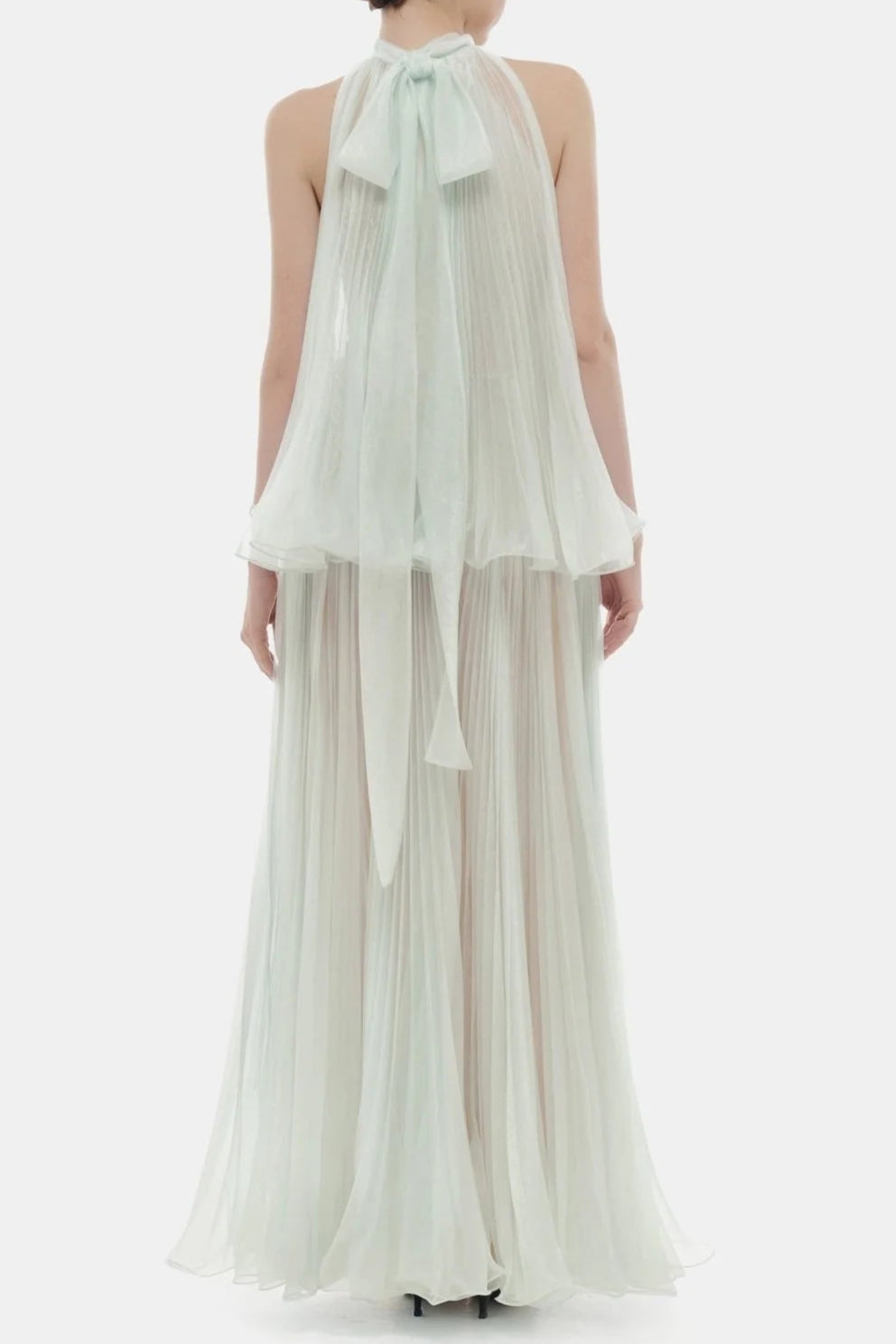 Flowering Girl Women Belinda Mint Pleated Tulle Sleeveless Maxi Dress