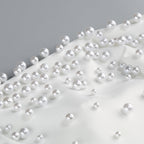 Flowering Girl Women pearl-embellished strapless gown in white