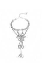 Flowering Girl Women Duchess Rhinestone Interfinger Bracelet