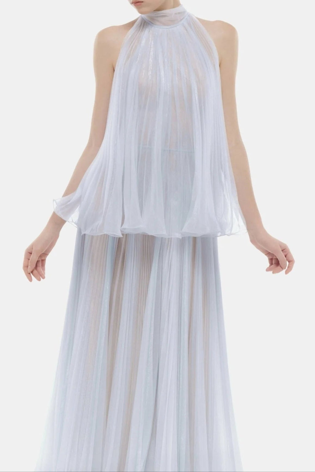 Flowering Girl Women Belinda Violet Pleated Tulle Sleeveless Maxi Dress
