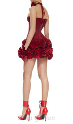 Flowering Girl Women CLEGG RED CORSET FLOWER TWO-PIECE SET