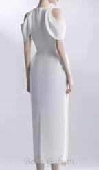 Flowering Girl Women CHAELI WHITE EMBELLISHED MIDI DRESS