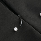 Flowering Girl Women pearl-embellished strapless gown in black