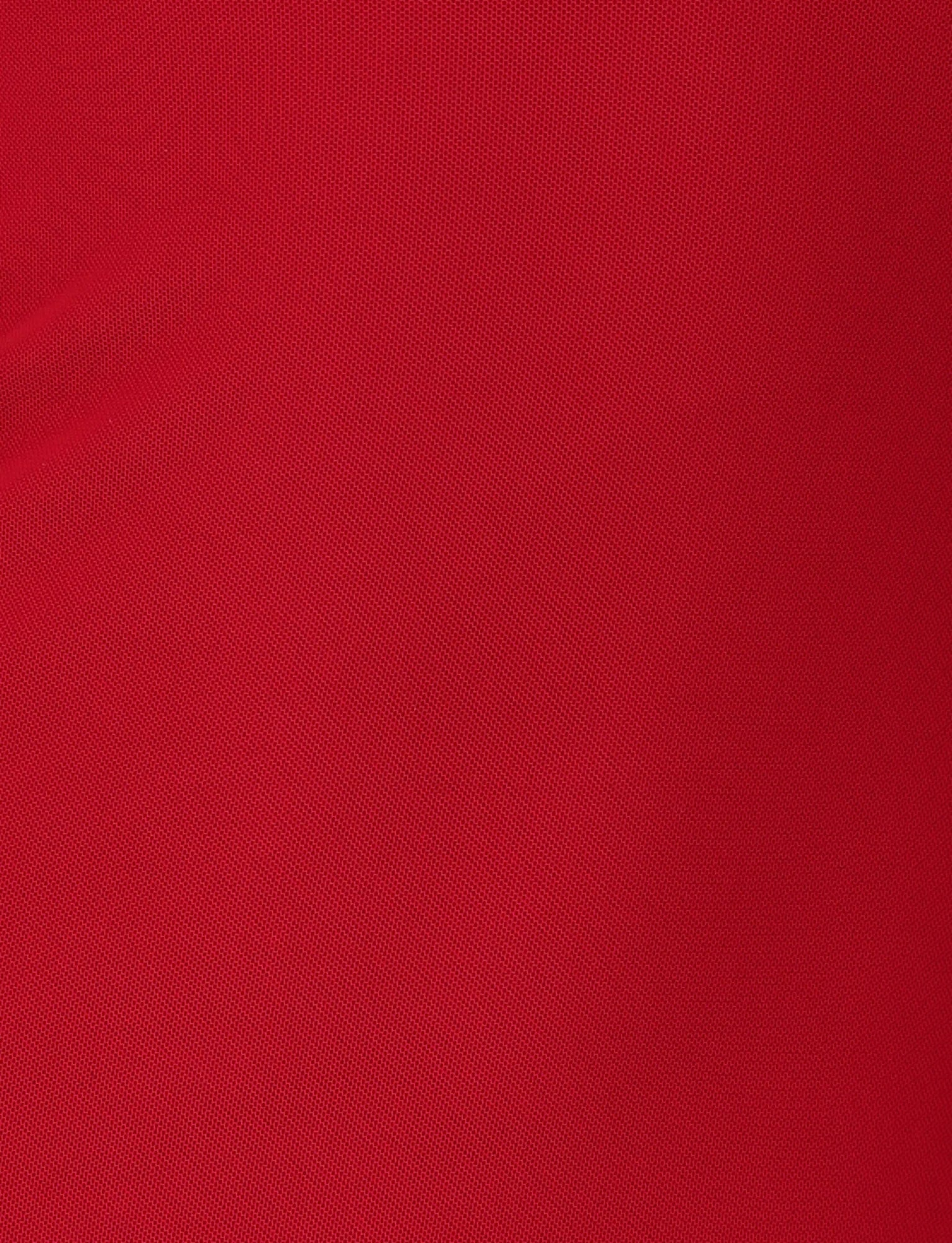 red Bustier maxi dress with a v-neckline