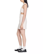 Flowering Girl Women Sleeveless Cutout Pinafore mini Dress in light pink