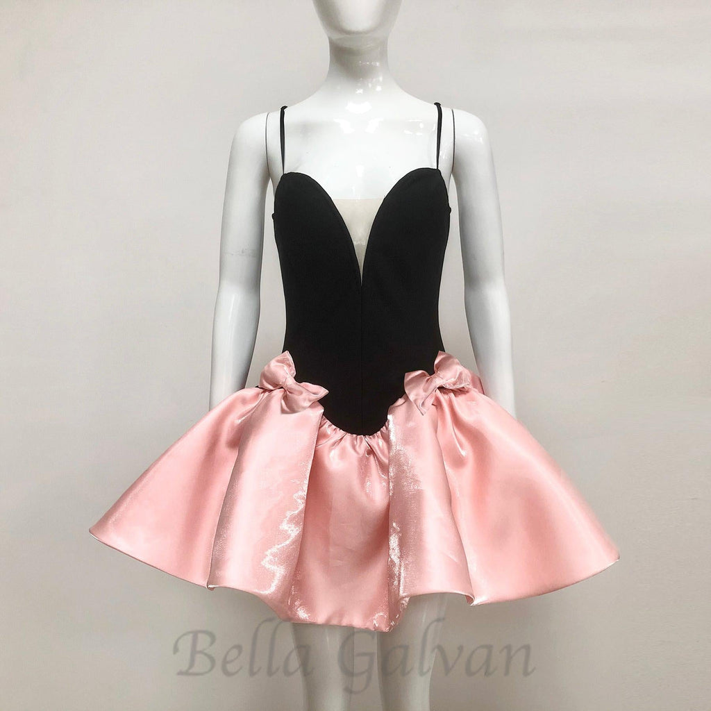 Flowering Girl Women valerie two-tone bowquette mini dress