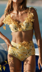 Flowering Girl Women Donahue Printed Three-Piece Swimsuit