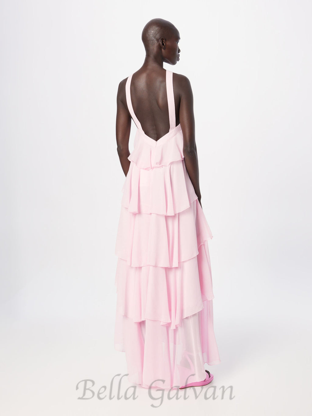 Flowering Girl Women layer-embellished Neckholder maxi dress in pink