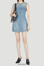 Tunic Mini Dress in Blue