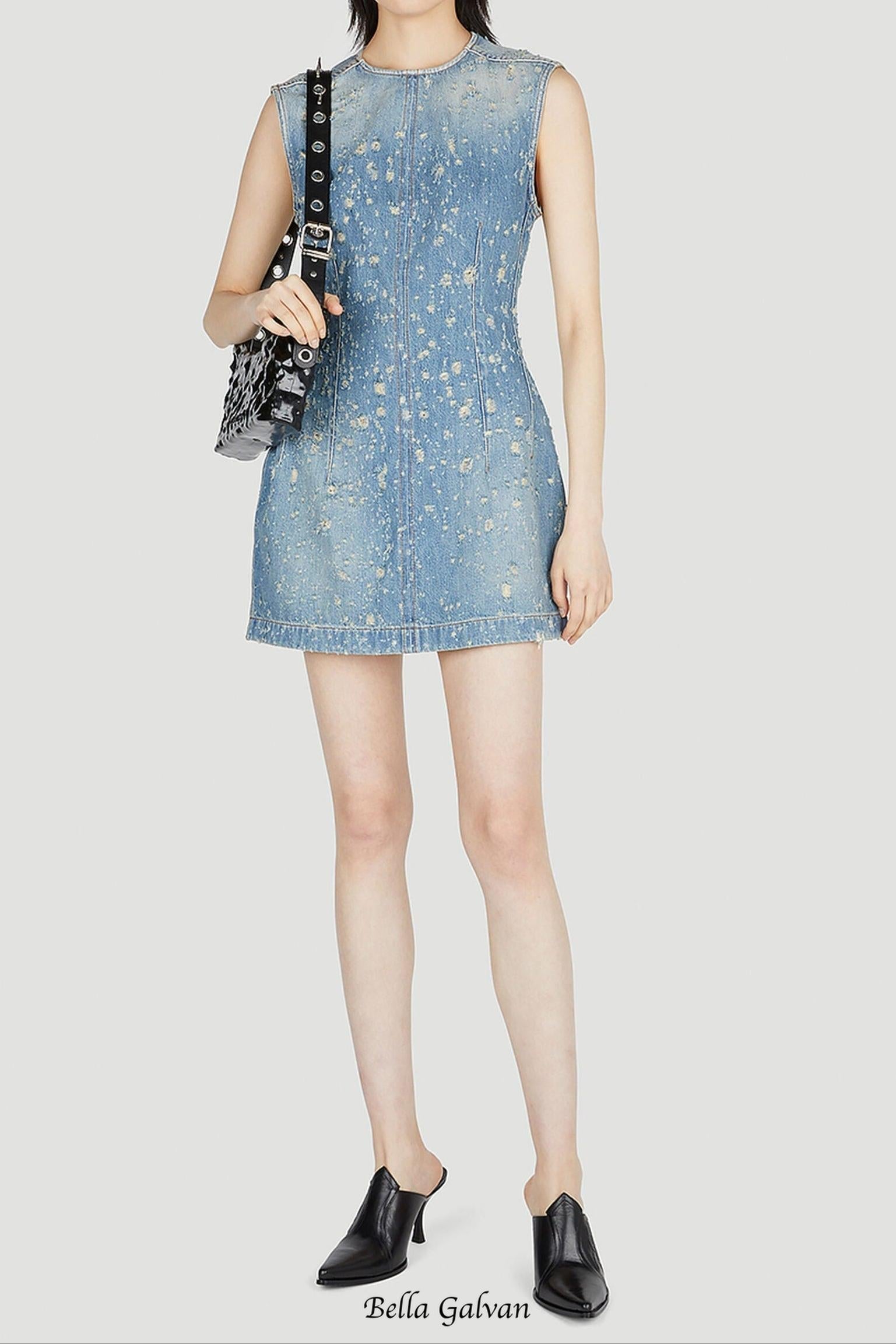 Tunic Mini Dress in Blue