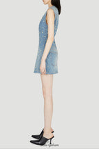 Tunic Mini Dress in Blue