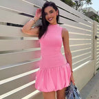 Backless Bubble Mini Dress