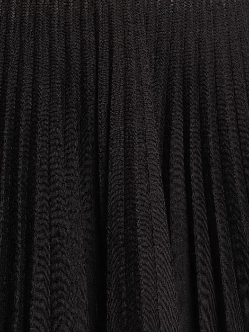 Flowering Girl Women pleated wool knit long sleeve mini dress in black