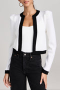 Flowering Girl Women Trina Cable Structured Cropped Cardigan
