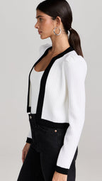 Flowering Girl Women Trina Cable Structured Cropped Cardigan