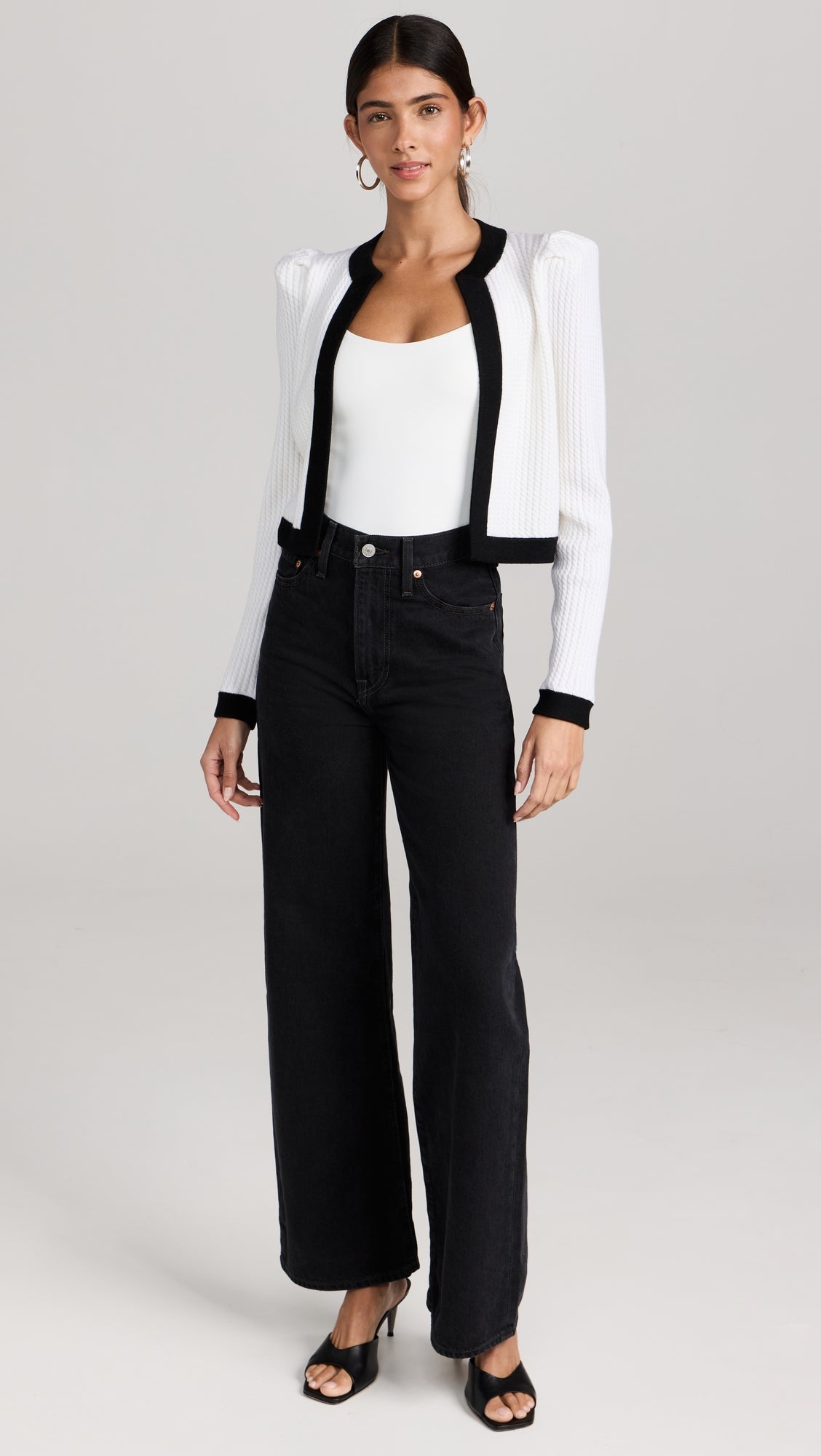 Flowering Girl Women Trina Cable Structured Cropped Cardigan