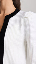 Flowering Girl Women Trina Cable Structured Cropped Cardigan