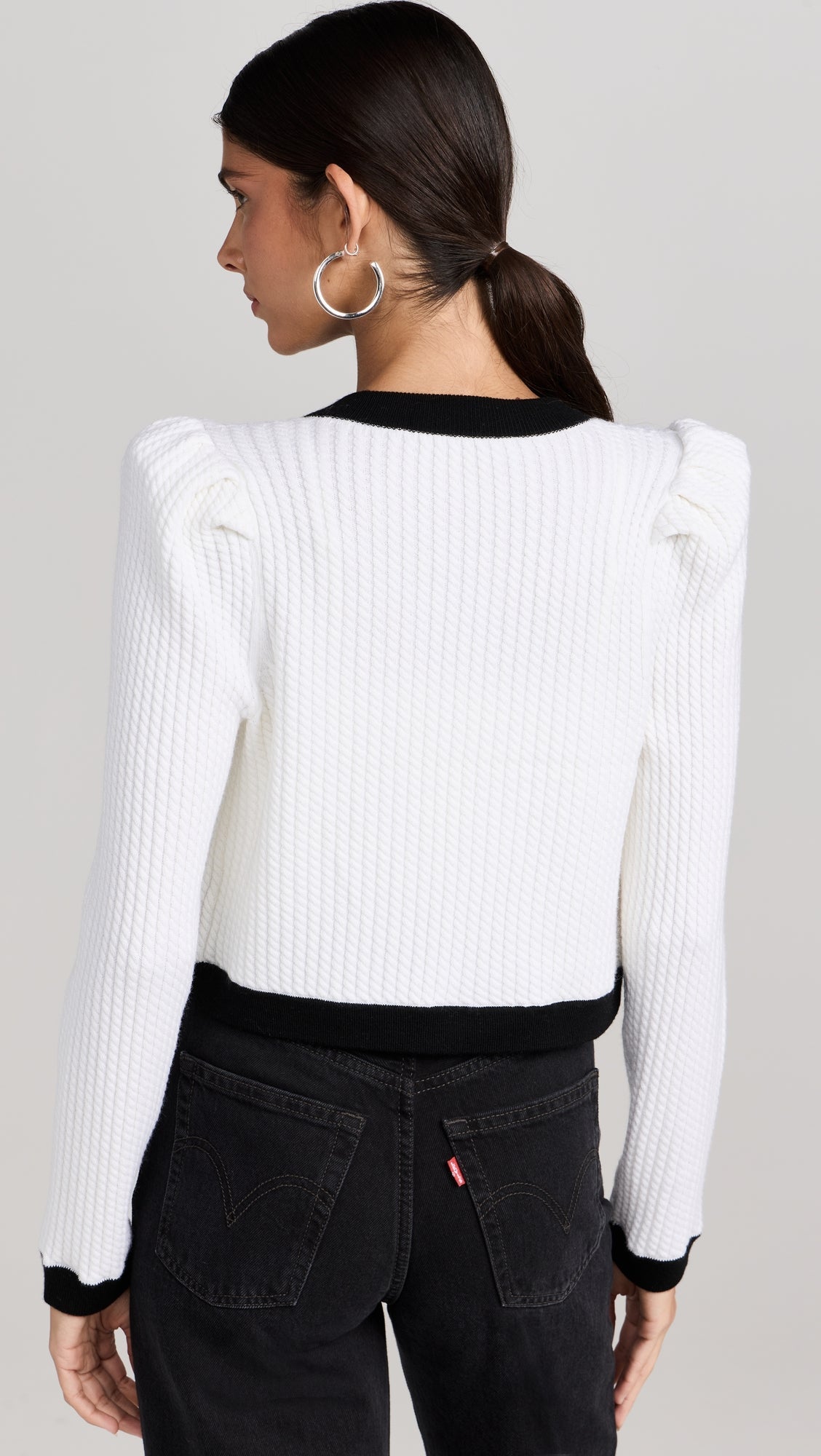 Flowering Girl Women Trina Cable Structured Cropped Cardigan