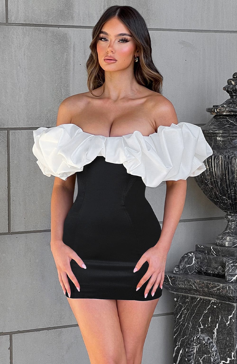 Flowering Girl Women Allie Mini Dress - Black/White