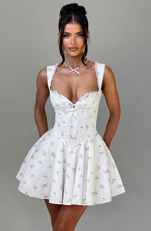 Flowering Girl Women Antonella Mini Dress - Multi Floral Print