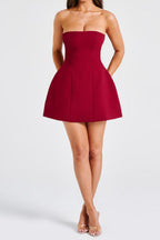 Asha Mini Dress - Wine