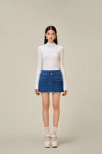 Flowering Girl Women Cathy Tweed Mini Skirt in blue