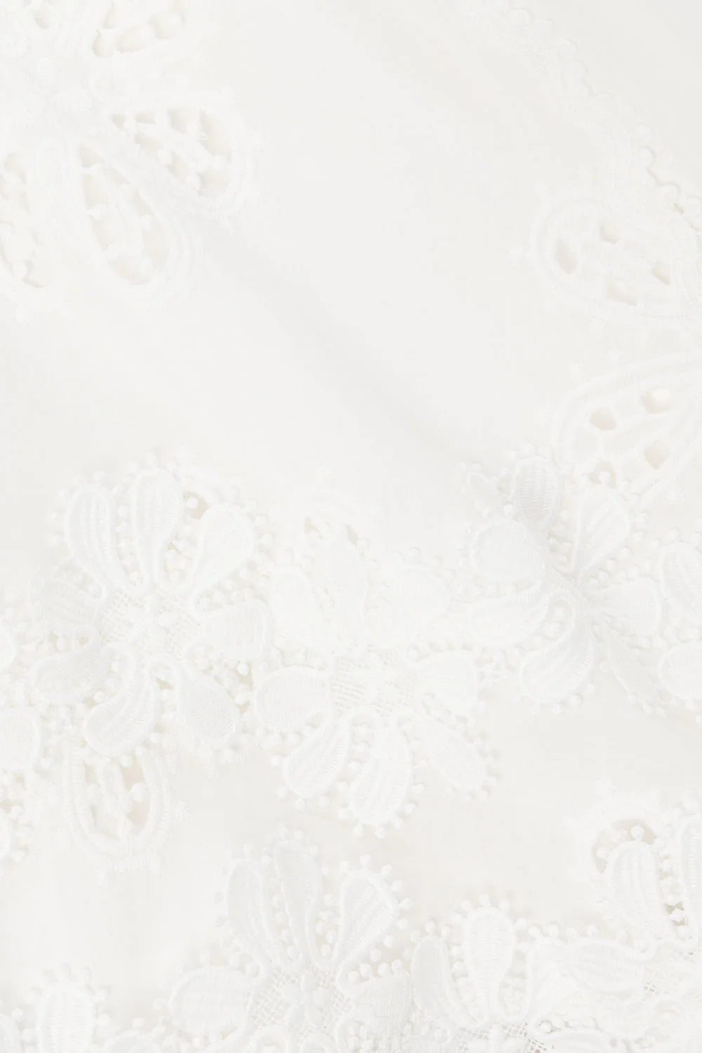 Flowering Girl Women Flower Embroidery Hollow Mini Dress In White