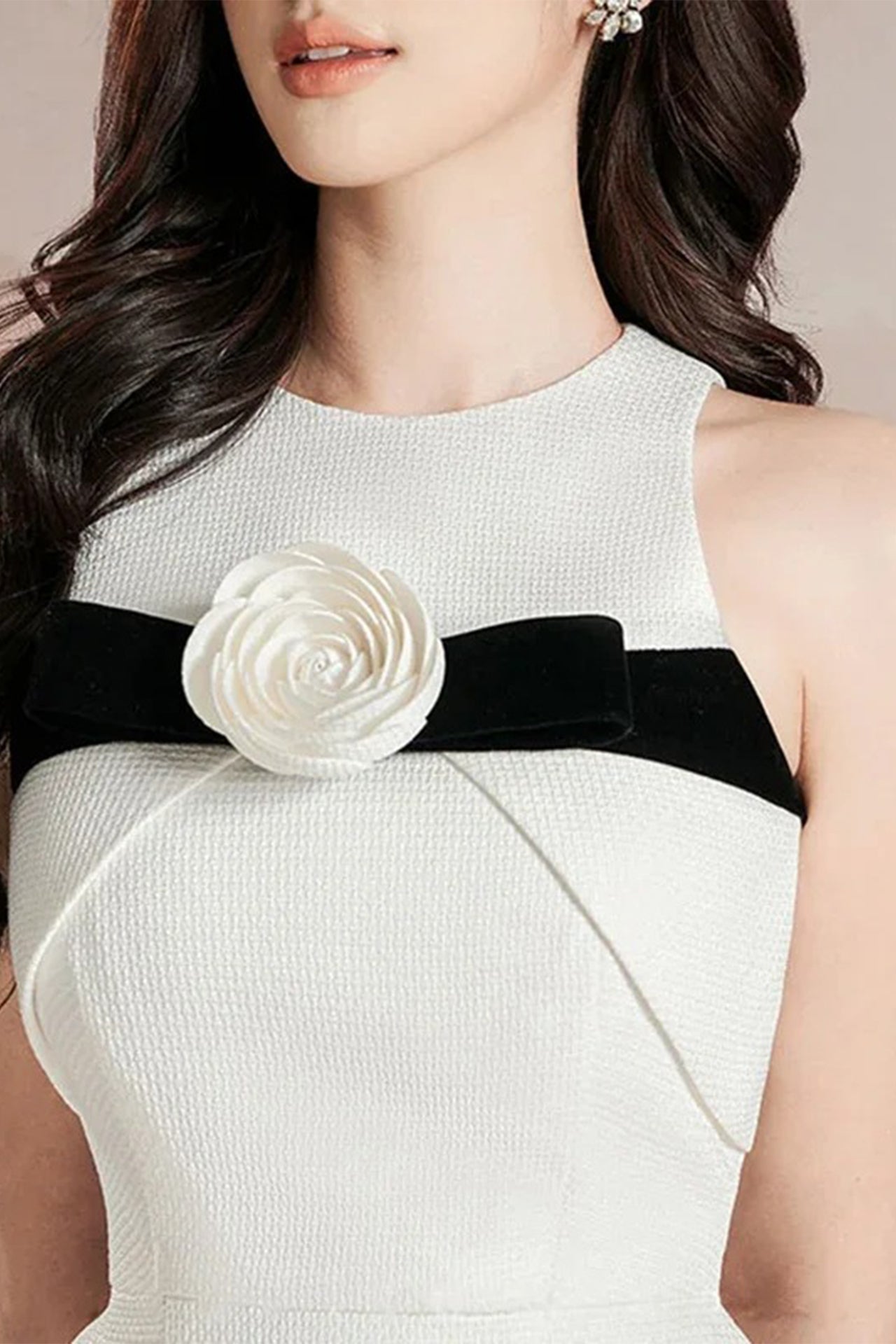 Flowering Girl Women Flora A-Line Sleeveless Square Texture Mini Dress