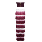 ashley Gradient Fringe Corset Two Piece Bandage Set