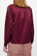 Flowering Girl Women Viscose blouse in burgundy
