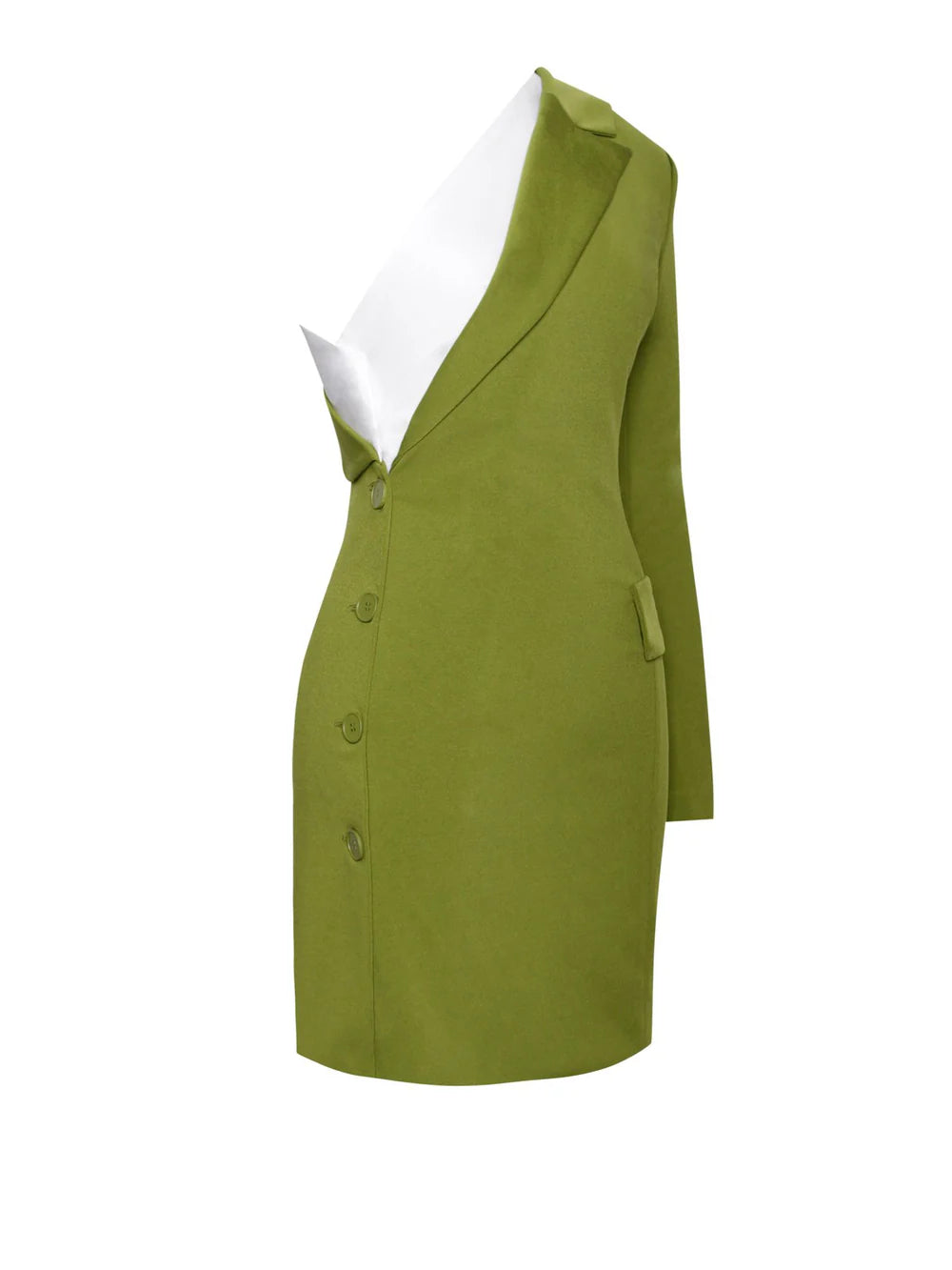 Flowering Girl Women Olive One Sleeve Blazer Mini Dress