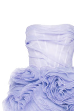 Flowering Girl Women Georgia Appliquéd Organza Lavender Mini Dress