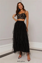 Flowering Girl Women Lace Tulle Set in Black