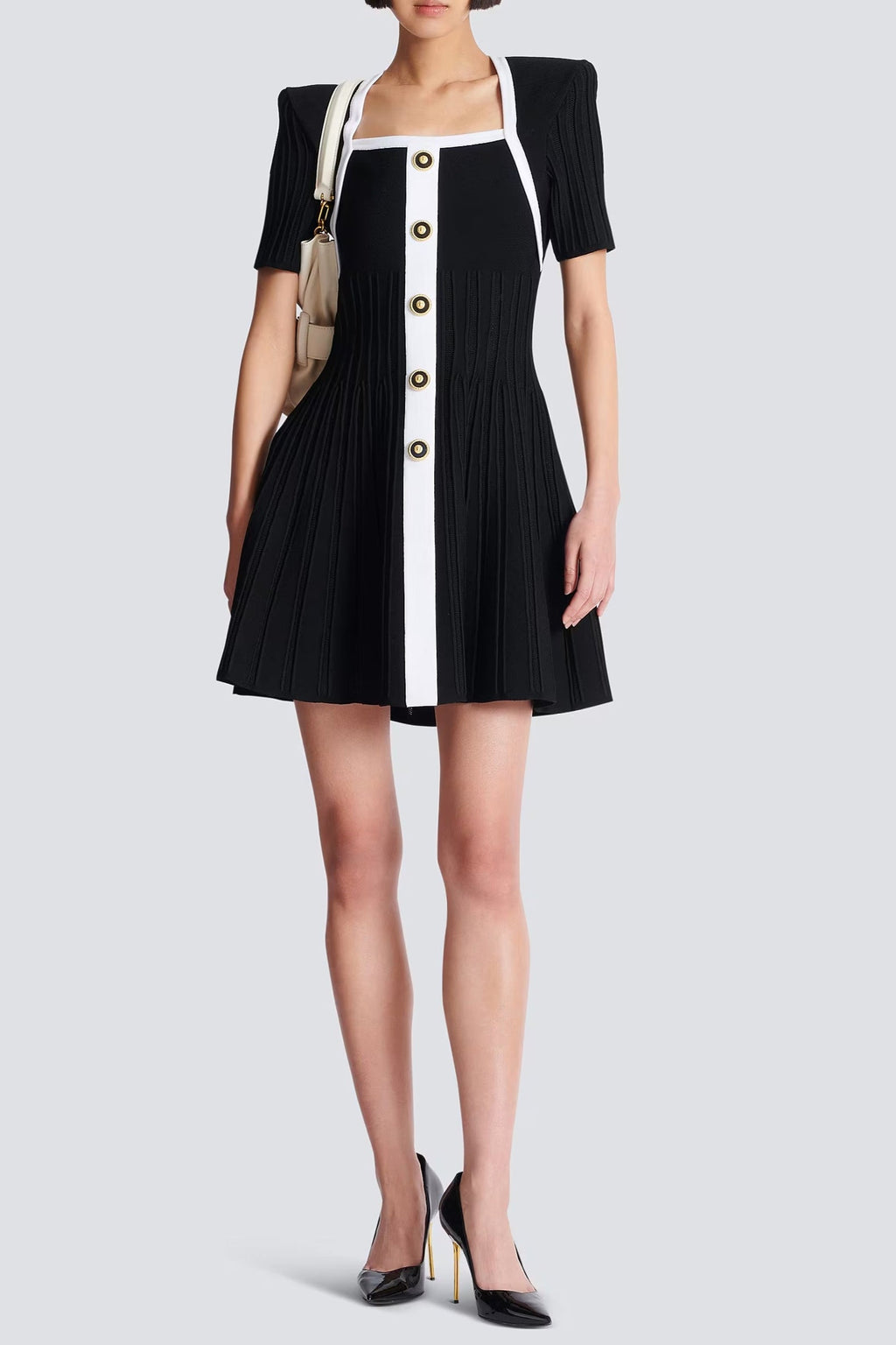 Flowering Girl Women Two-Tone A-Line Knit Dress