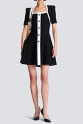Flowering Girl Women Two-Tone A-Line Knit Dress