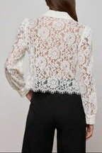 White 'Agence Anita Lace Blouse Top