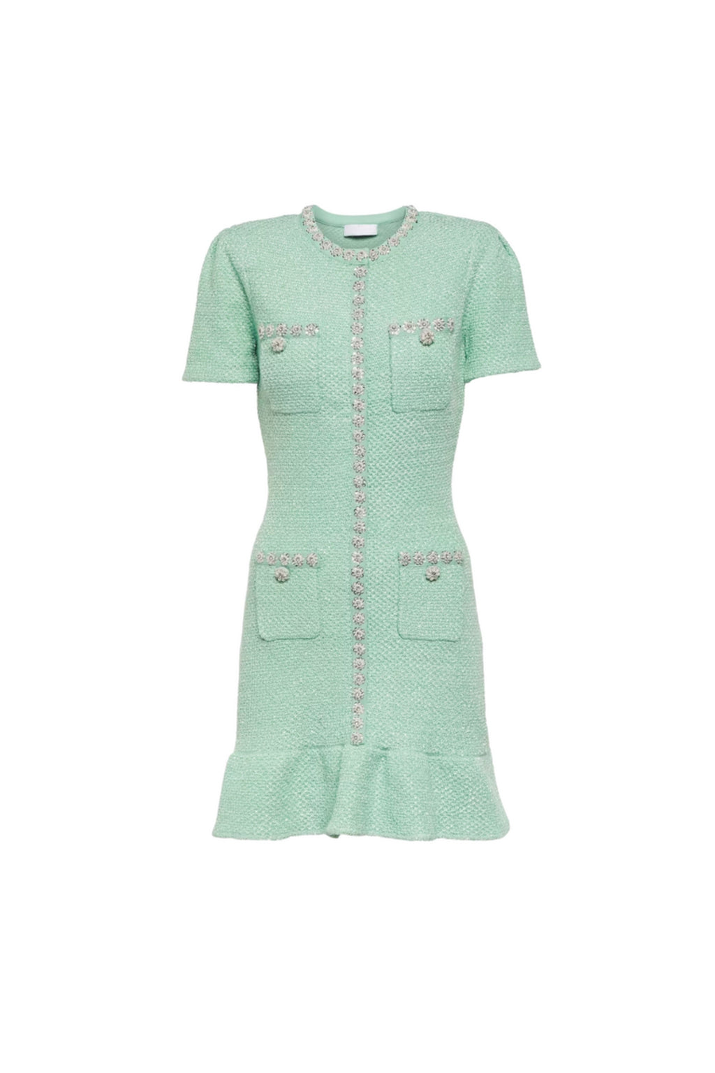 Flowering Girl Women Sequinned Tweed Mini Dress